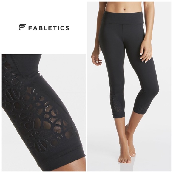 Fabletics Pants - Fabletics Tuberose Lasercut Capri leggings
